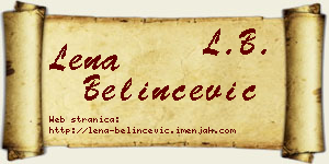 Lena Belinčević vizit kartica